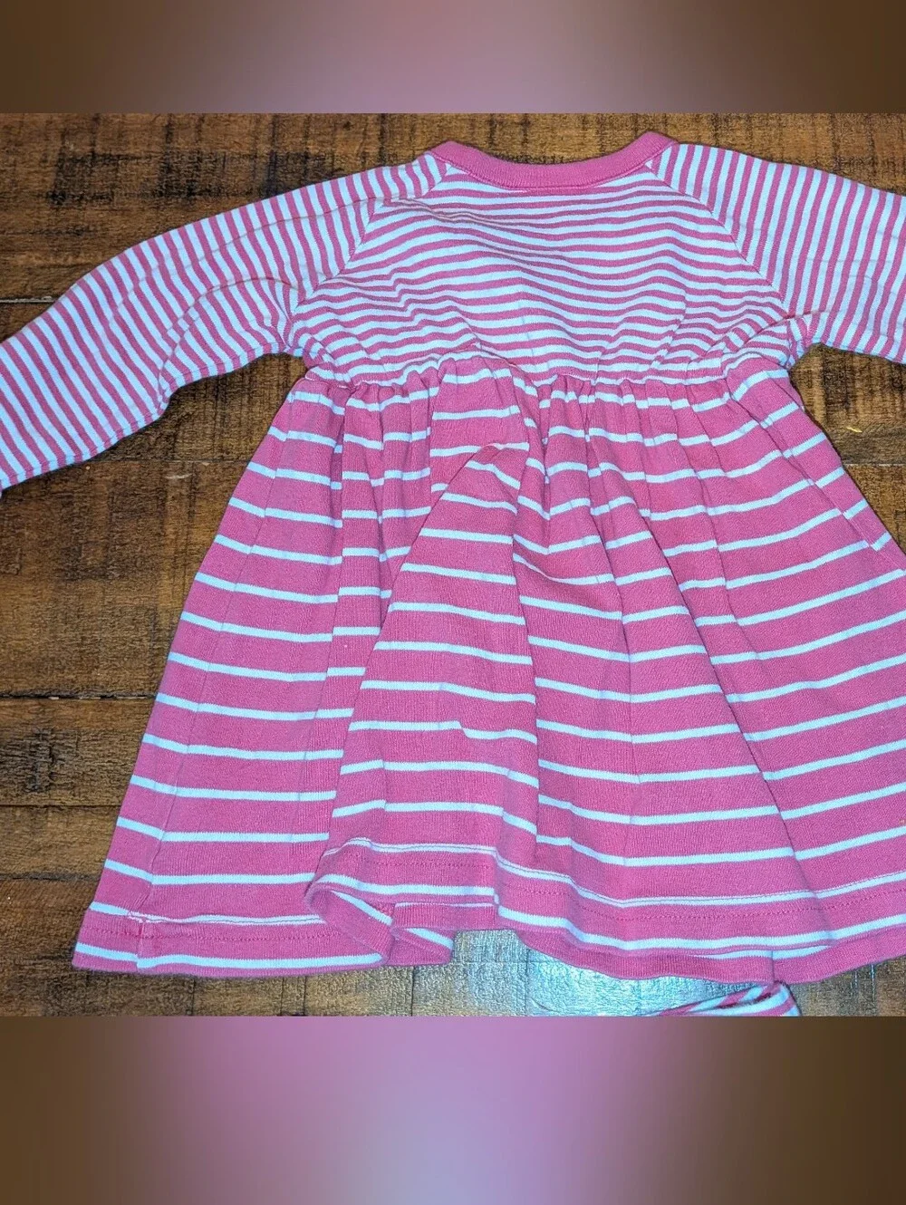 Hanna Andersson Pink & White Striped Dress with Matching Bloomers, 60, 3-6m